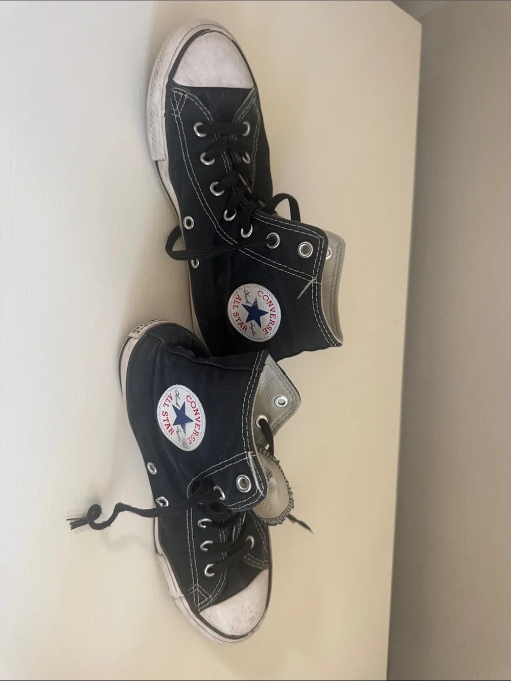 Converse Kids Black High-Top Sneakers with White Accents